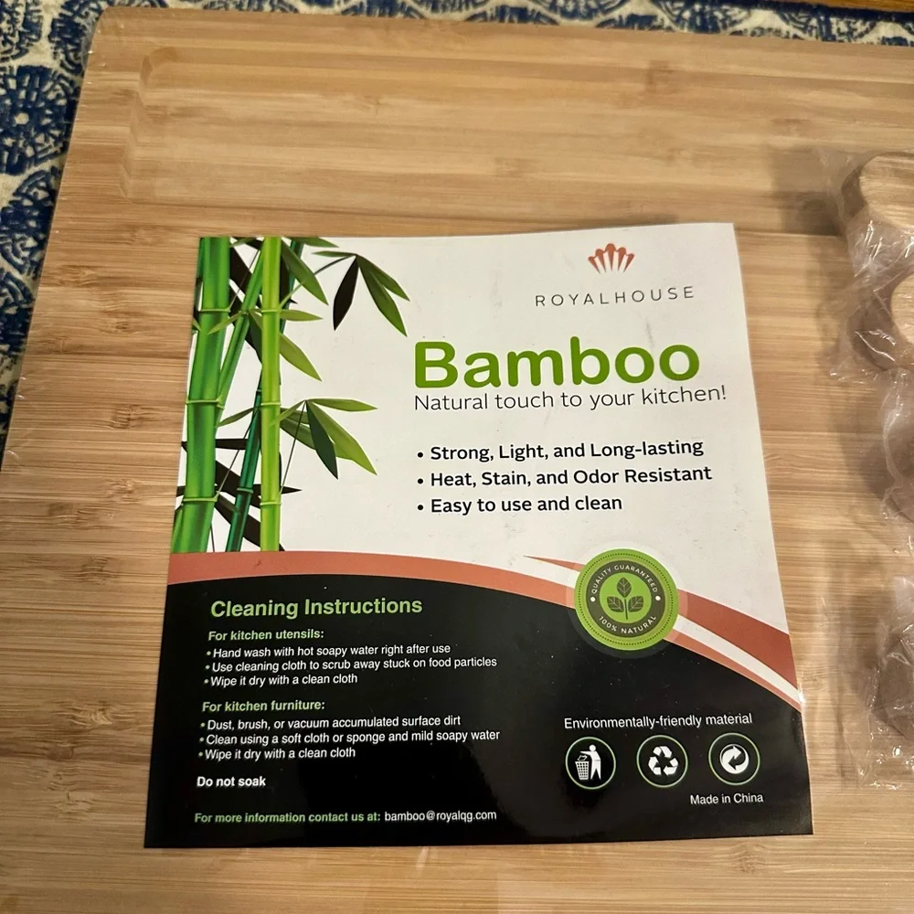 RoyalHouse Bamboo Cheese‎ Board Set